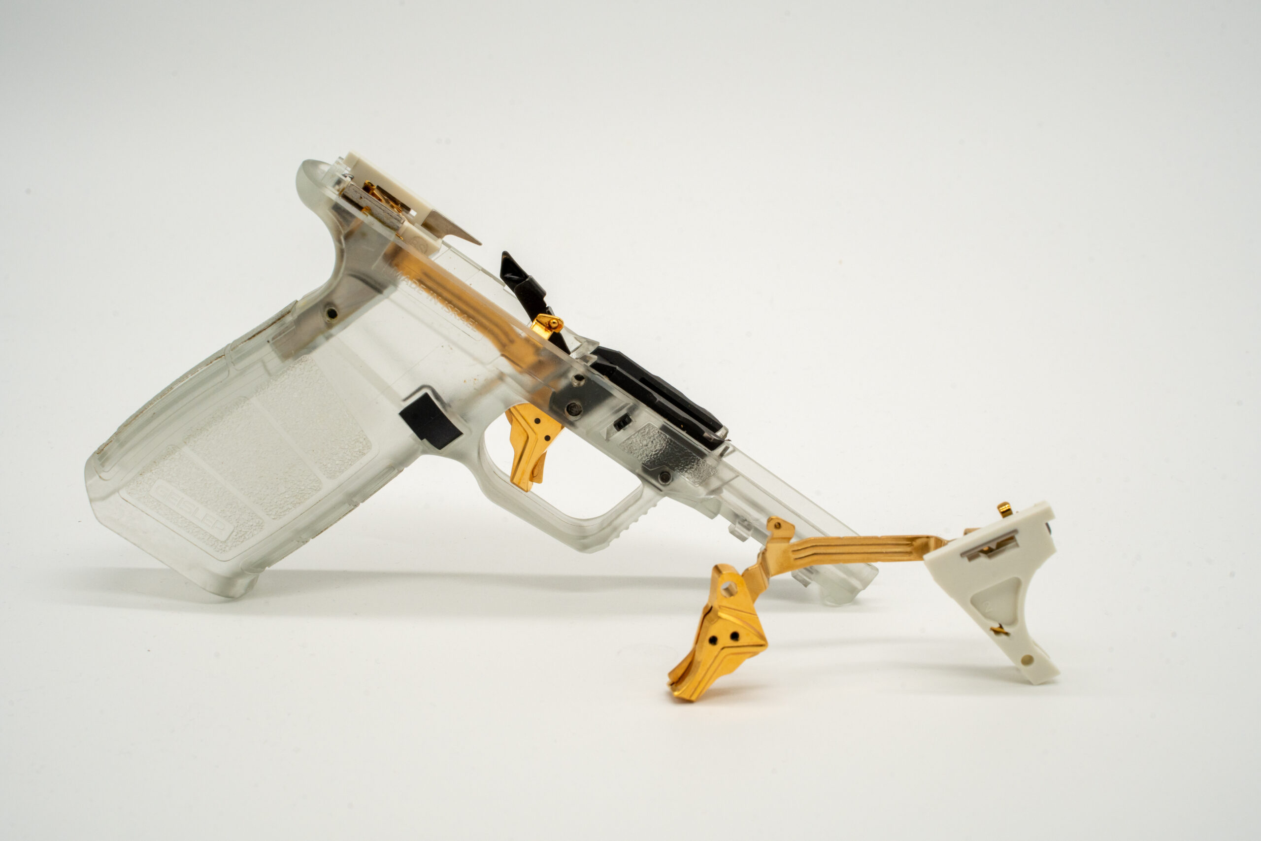 Rambo Flex White on Gold Trigger